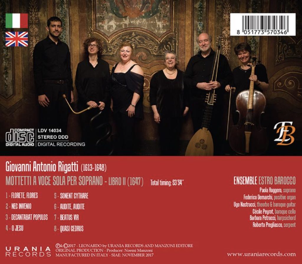 Rigatti - Copertina CD Retro - Estro Barocco